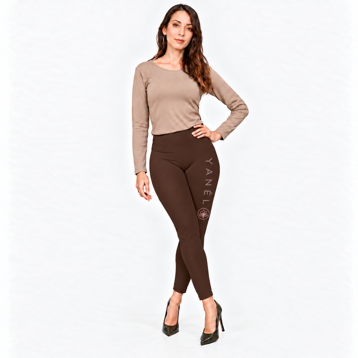 Leggings Térmicos Afelpados para Mujer Unitalla Pretina Alta Café