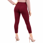 Leggings Térmicos Afelpados para Mujer Unitalla Pretina Alta Vino