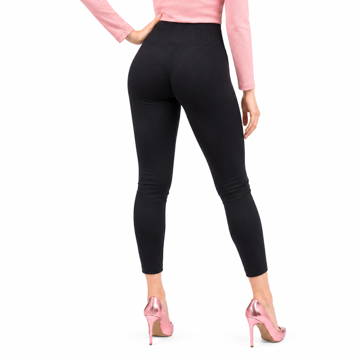 Leggings Térmicos Afelpados para Mujer Unitalla Pretina Alta Negro