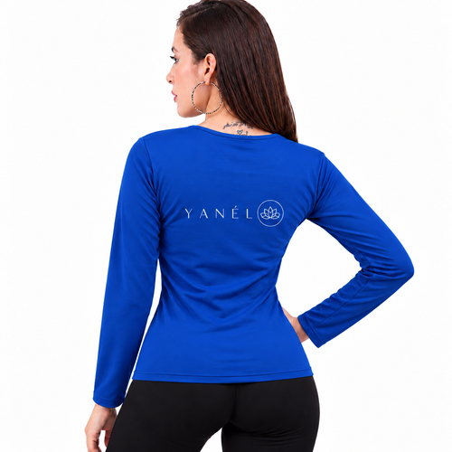 Blusa Jera Afelpada Manga Larga Cuello Redondo Unitalla Azul Victoria