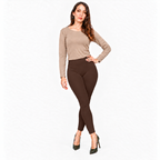 Leggings Térmicos Afelpados para Mujer Unitalla Pretina Alta Café