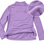 Blusa Jera Cuello Alto Afelpado Unitalla Manga Larga Lila