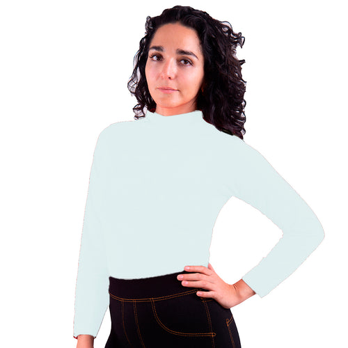 Blusa Jera Afelpada Manga Larga Unitalla Blanco