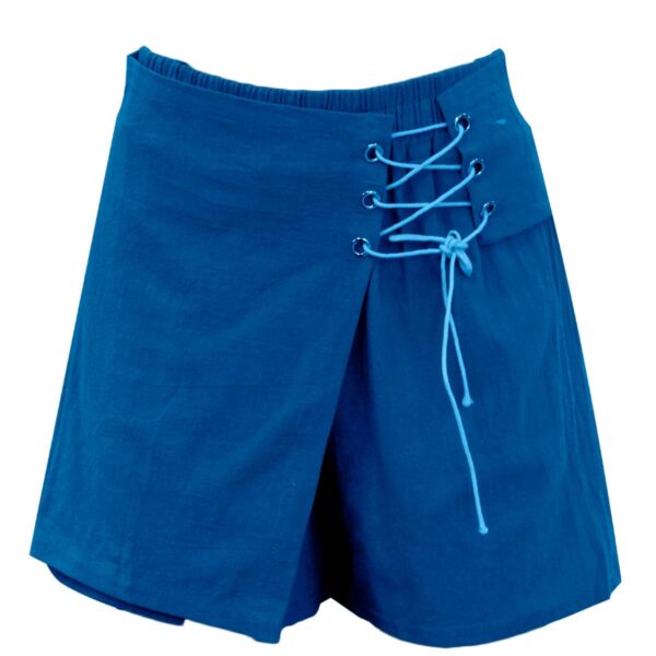 Falda Short Unitalla Strech Ajustable 2 en 1 Azul