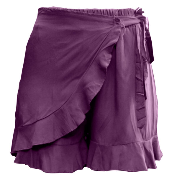 Falda Short Unitalla Strech Ajustable 2 En 1 Violeta