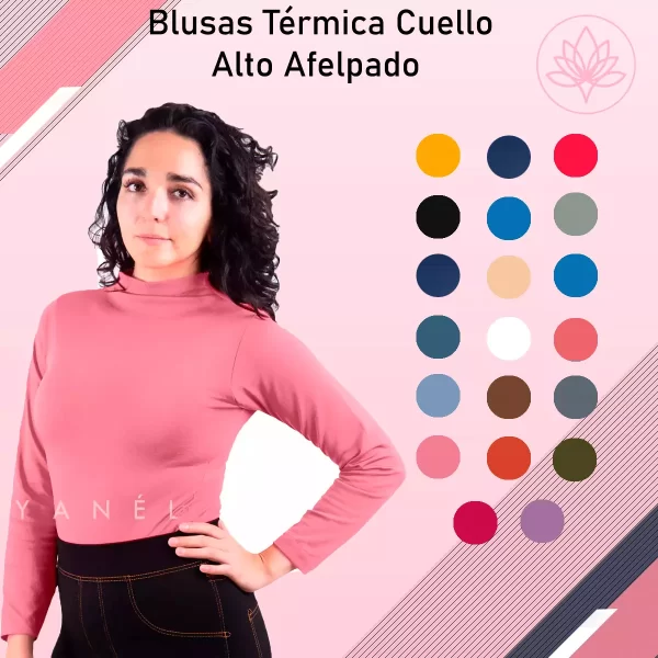 Blusas Termicas Cuello Alto Afelpado