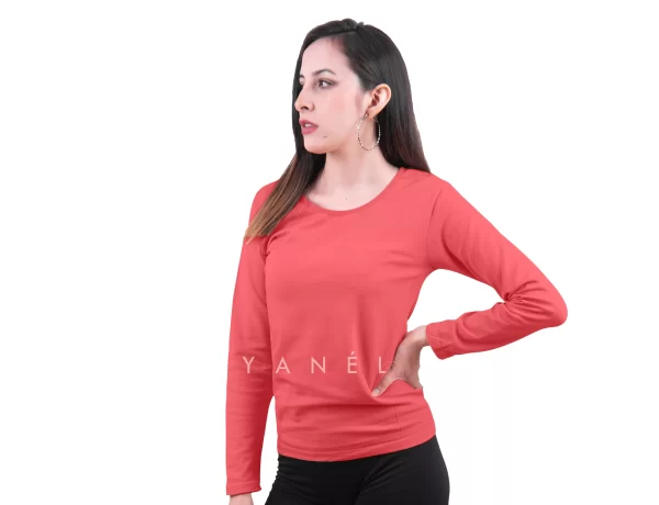 Blusa Jera Cuello Redondo Afelpada Terracota scaled